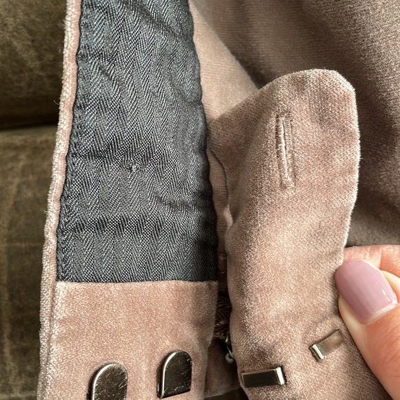 Ann Taylor loft petites 12P Marissa Skinny chocolate brown velvet dress pants - Picture 8 of 10